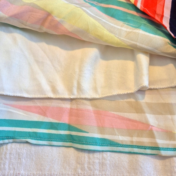 Paper Doll girls size 7 hi low sleeveless dress, bright stripes, lined, VGUC - Picture 5 of 6
